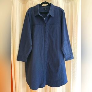 Universal Standard Chill Twill Shirtdress Size Medium
